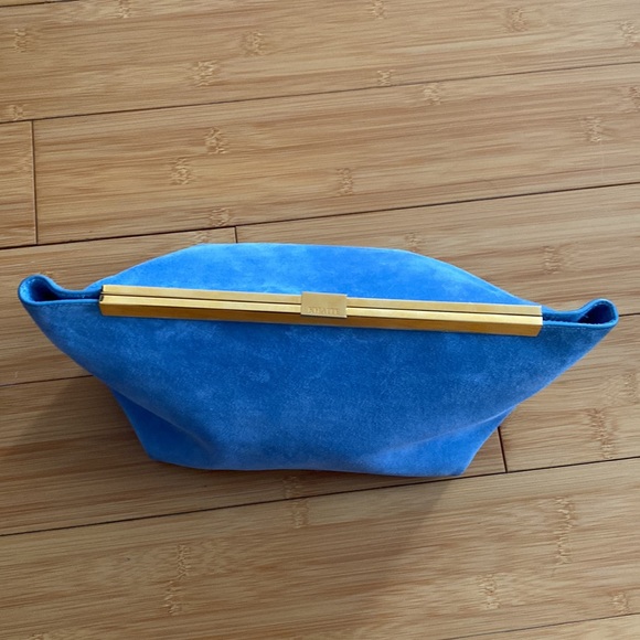 *SOLD* KHAITE Aimee Suede Baby Blue Clutch Bag - Picture 2 of 8